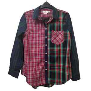 Vineyard Vines Holiday Plaid Party Relaxed Shirt Woman's Size 8